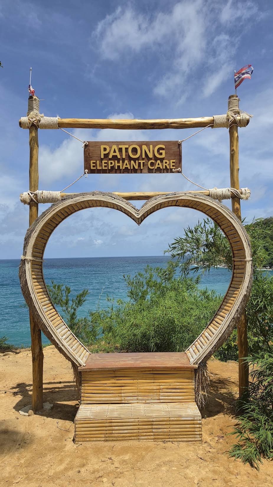 Patong Elephant Care sea view photo spot sign